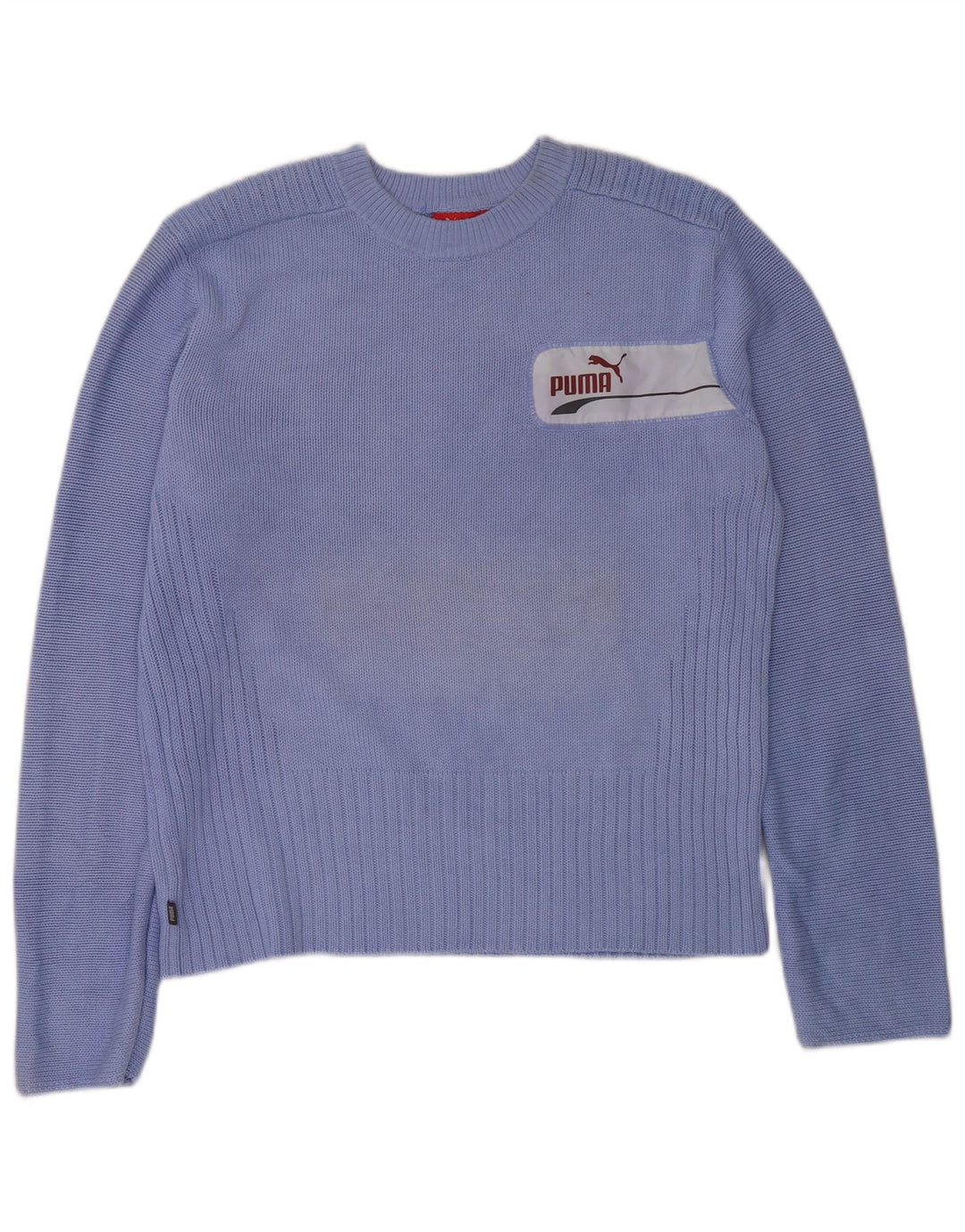 Puma Mens Crew Neck Jumper Sweater Large Blue Acrylic