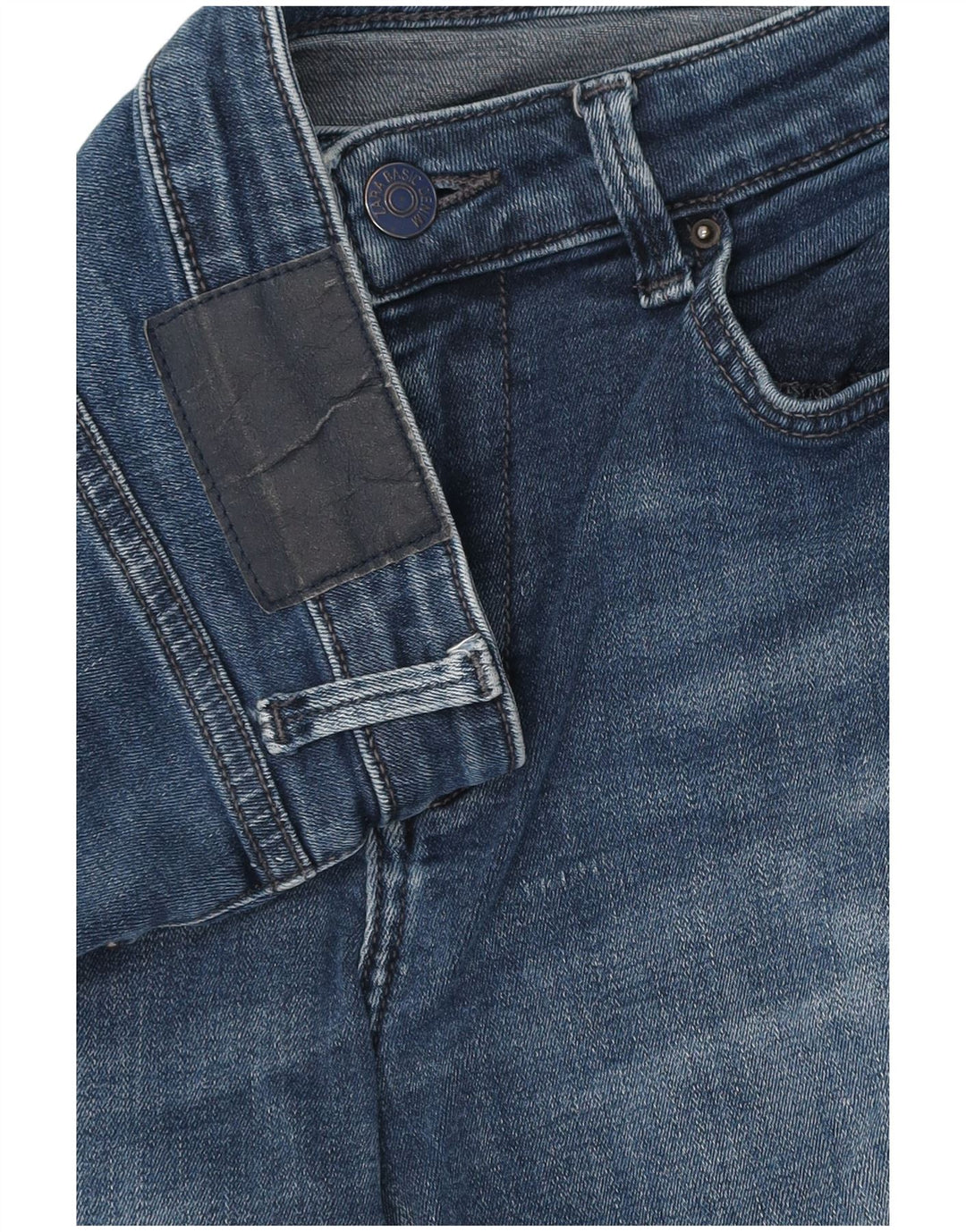 Zara Womens Slim Cropped Jeans W28 L24 Navy Blue