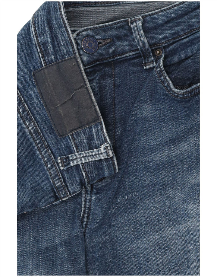Zara Womens Slim Cropped Jeans W28 L24 Navy Blue