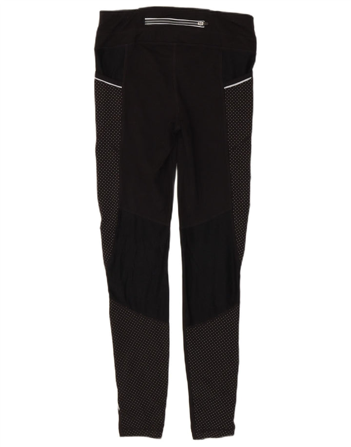 ATHLETA Womens Leggings UK 6 XS  Black Spotted Polyester