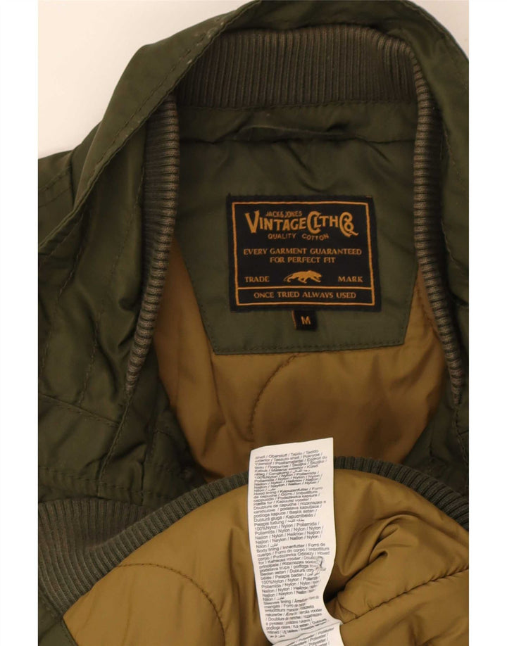 Jack & Jones Chaqueta Bomber para Hombre UK 38 Medium Caqui Nylon