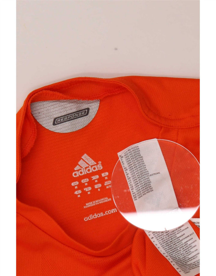 T-shirt Adidas Climacool da uomo Top in poliestere arancione medio
