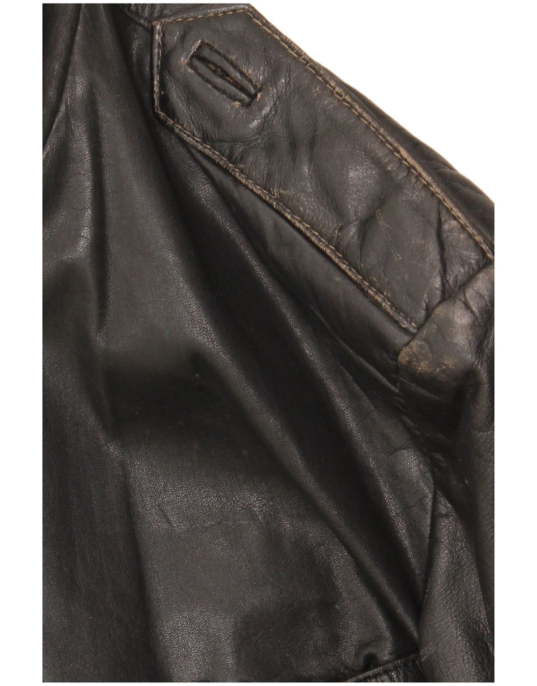 Vintage Mens Leather Jacket UK 42 XL Black Leather