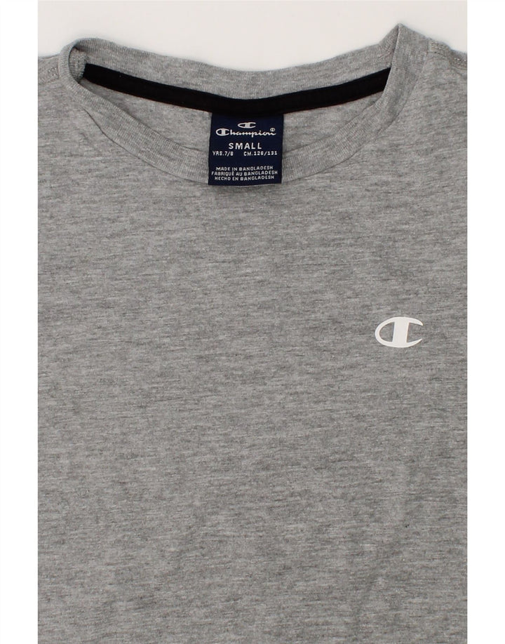 CHAMPION Boys T-Shirt Top 7-8 Years Small  Grey Cotton Vintage Champion and Second-Hand Champion from Messina Hembry 