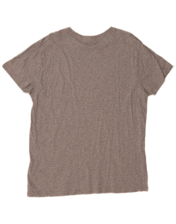 Gant Mens Graphic T-Shirt Top Large Grey Cotton