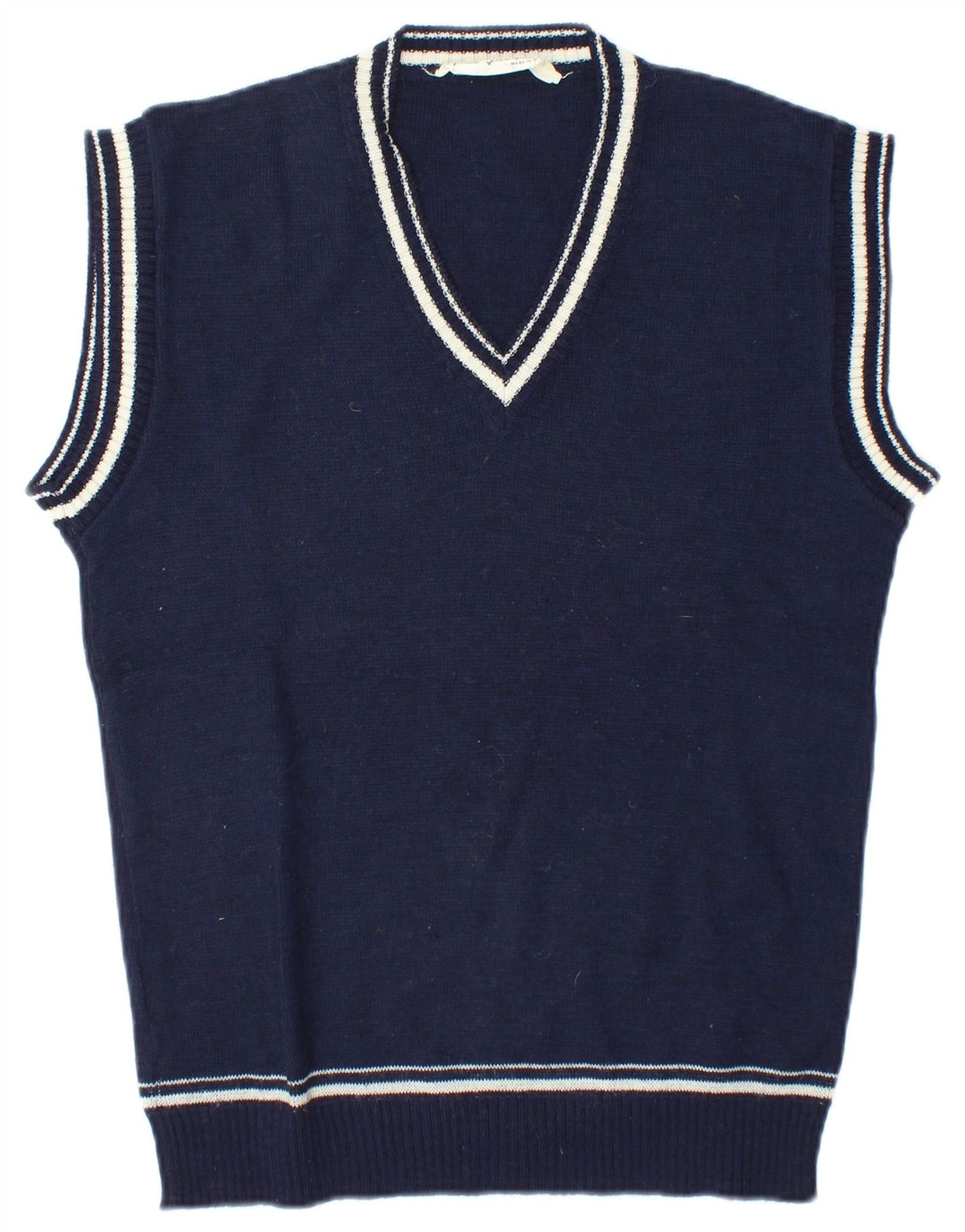 Vintage herrevest tanktop medium marineblå