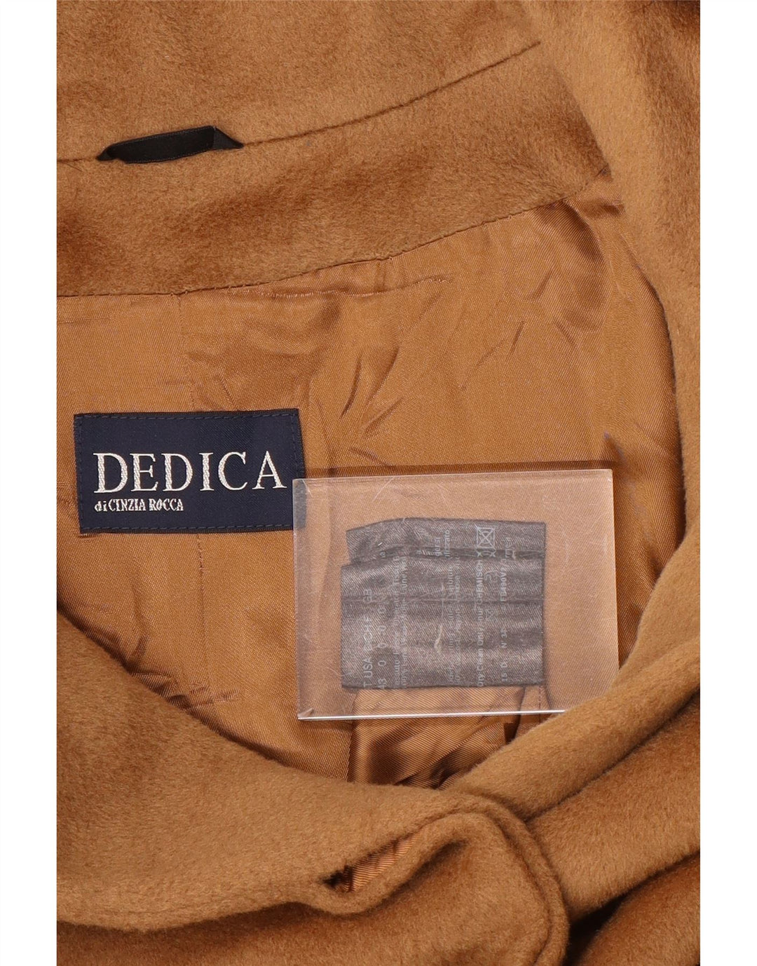 Vintage Womens Overcoat IT 43 Medium Brown Wool
