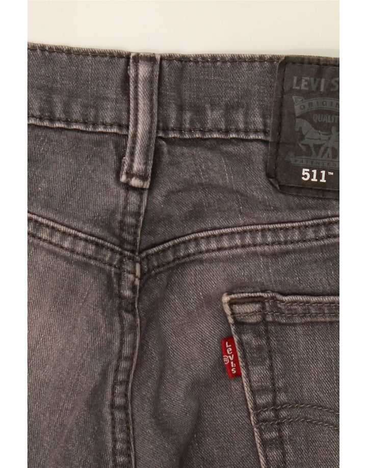 LEVI'S Womens 511 Distressed Denim Shorts W29 Medium Grey Cotton Vintage Levi's and Second-Hand Levi's from Messina Hembry 