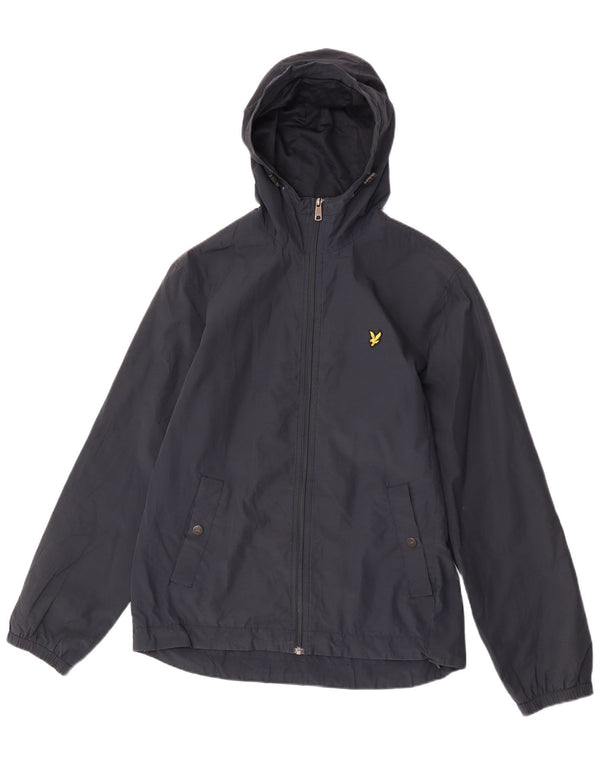 Ανδρικό μπουφάν βροχής με κουκούλα Lyle & Scott UK 38 Medium Navy Blue