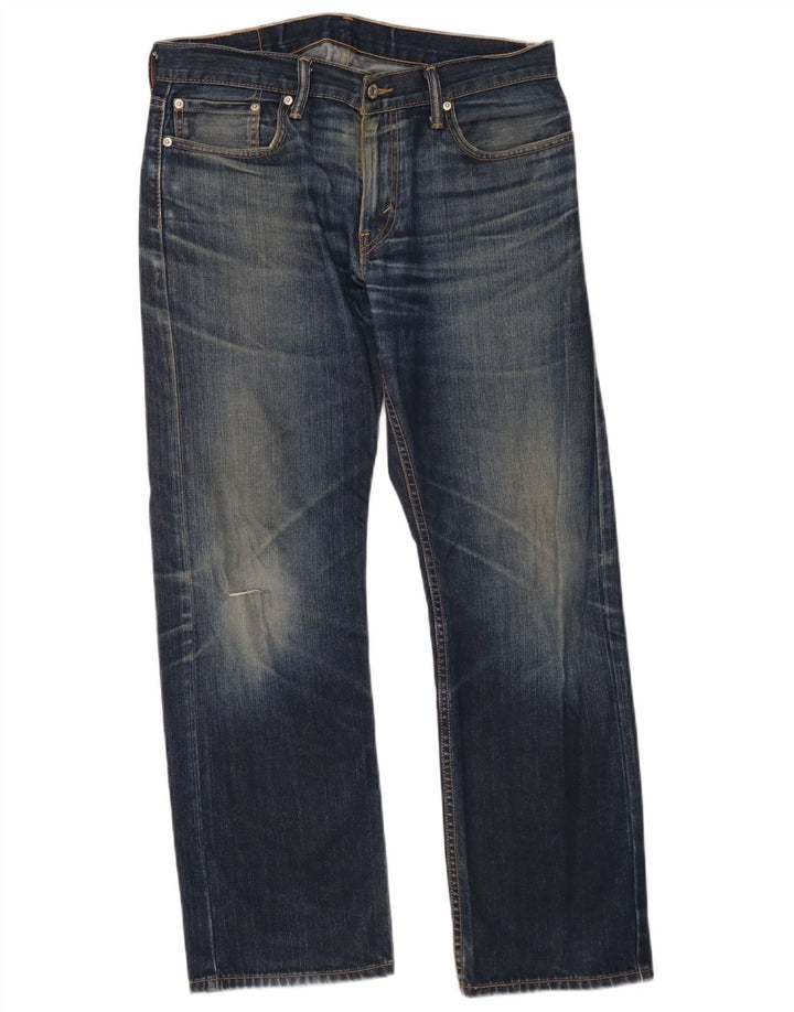 Levi's Herre 514 Straight Jeans W33 L30 Marineblå Bomuld