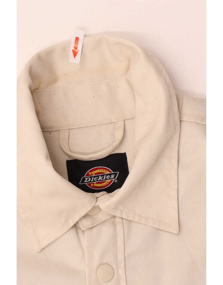 Dickies Mens Denim Sherpa Jacket UK 36 Small Beige Polyester