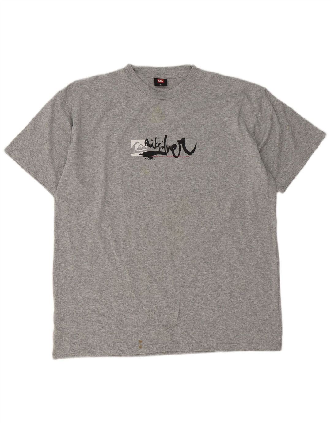 Quiksilver Mens Graphic T-Shirt Top Large Grey