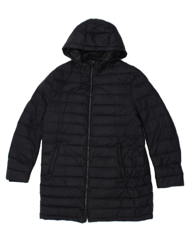MASSIMO DUTTI Womens Hooded Padded Coat UK 20 2XL  Navy Blue Vintage Massimo Dutti and Second-Hand Massimo Dutti from Messina Hembry 