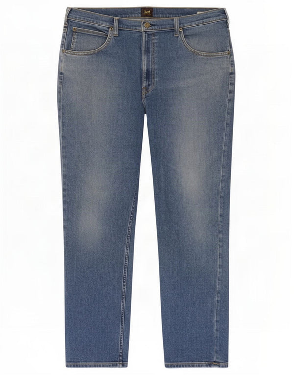Lee Mens Brooklyn Straight Jeans W40 L32 Blå Bomuld