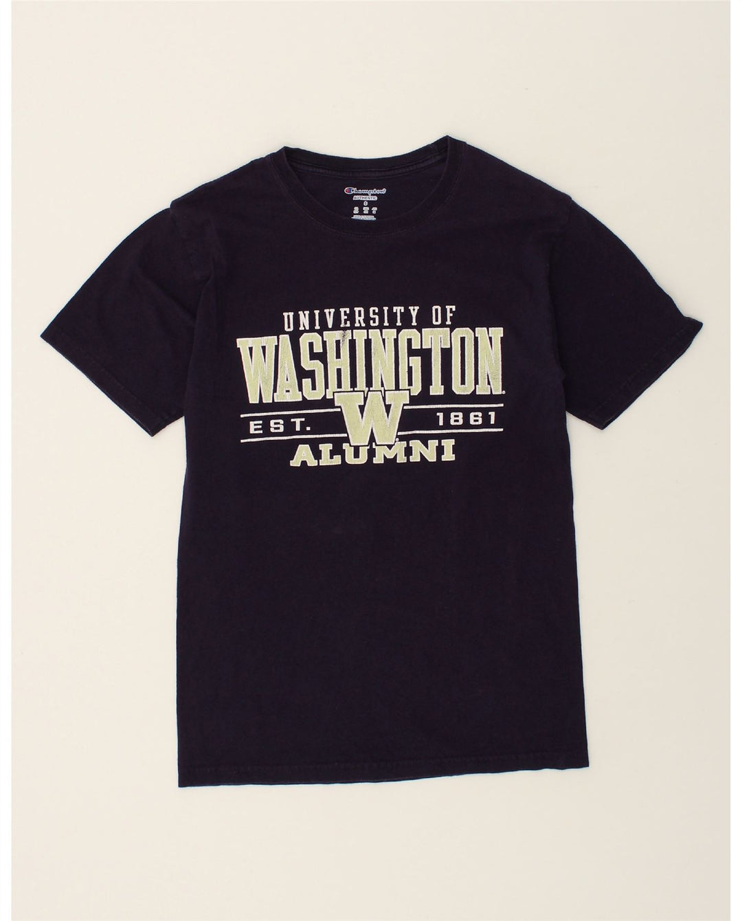 CHAMPION Mens Graphic T-Shirt Top Small Black Cotton Vintage Champion and Second-Hand Champion from Messina Hembry 
