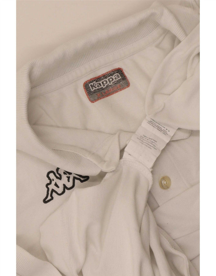 Kappa Mens Polo Shirt XL White Cotton