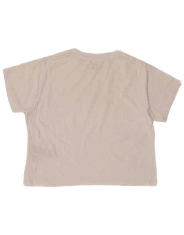 Levi's T-shirt grafica oversize da donna Top UK 10 Small Cotone bianco