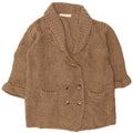 Maglione cardigan oversize lungo da donna Zara UK 14 Acrilico marrone medio