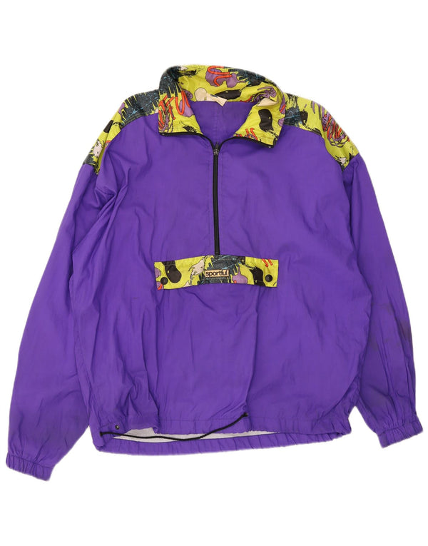 Sportful Mens Pullover Tracksuit Top Jacket Medium Purple Argyle/Diamond