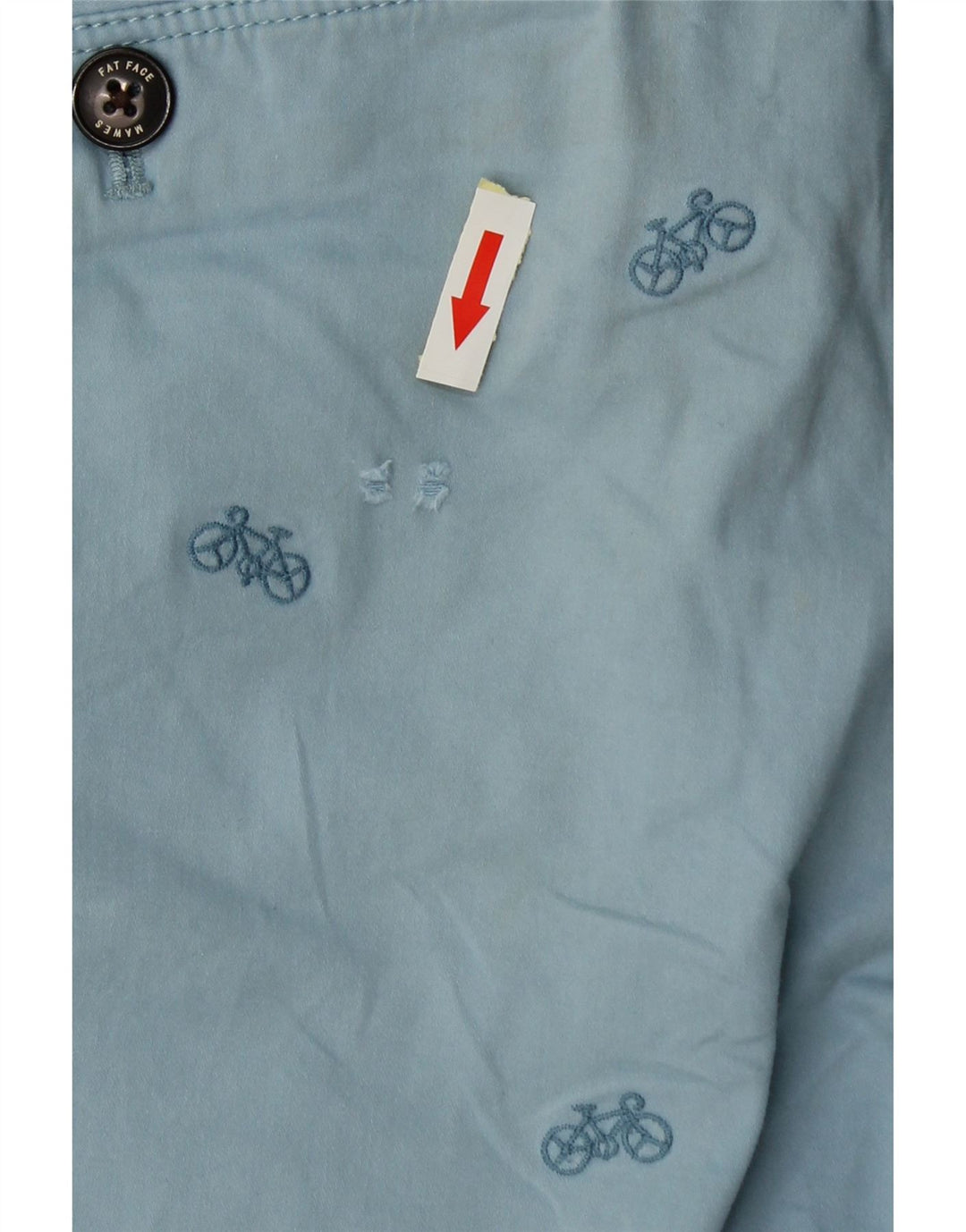 Pantaloncini chino da uomo con motivo astratto Fat Face W34 grande cotone blu