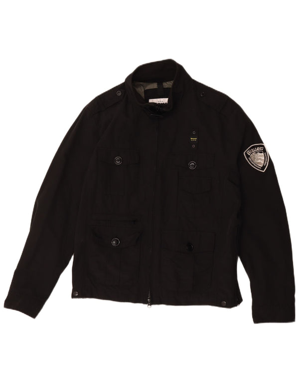Blauer Chaqueta militar utilitaria para hombre UK 42 XL Algodón negro