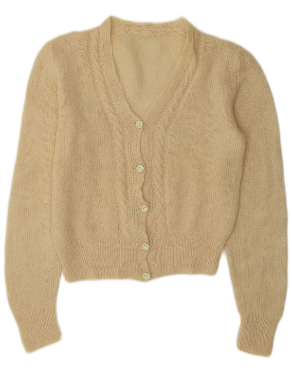 Vintage dame cardigan sweater UK 12 Medium Off White