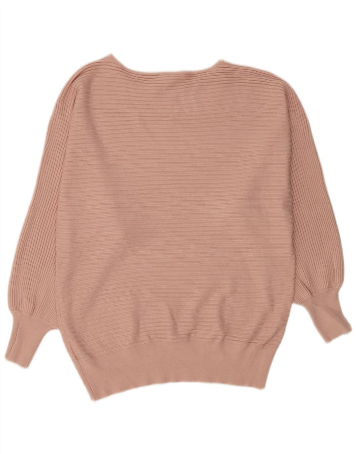 Phase Eight Womens Boat Neck Jumper Sweater UK 14 Medium Pink Viscose