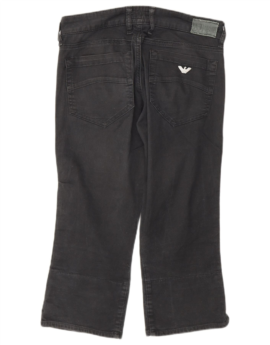 Armani Womens Capri Trousers W27 L20 Grey Cotton