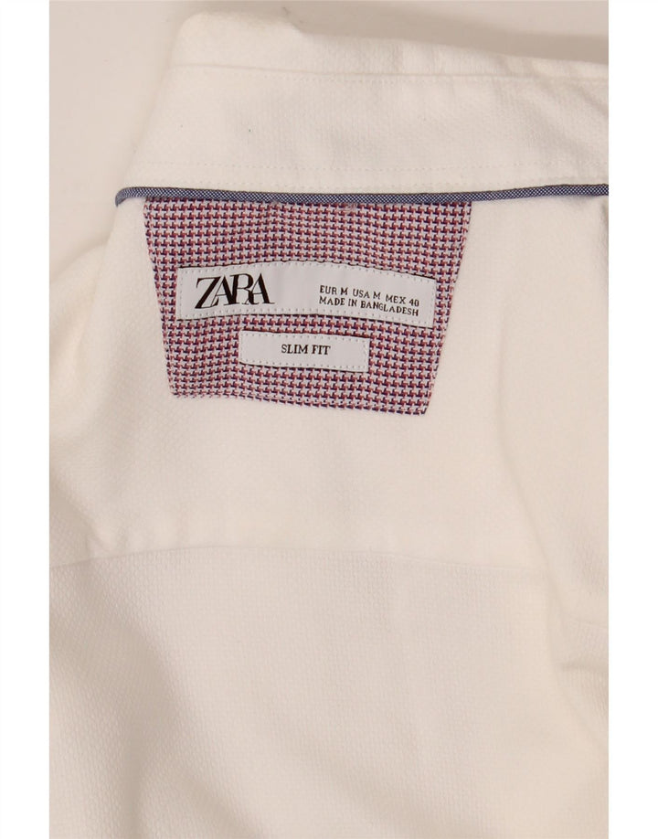 Zara Mens Slim Fit Shirt Medium White