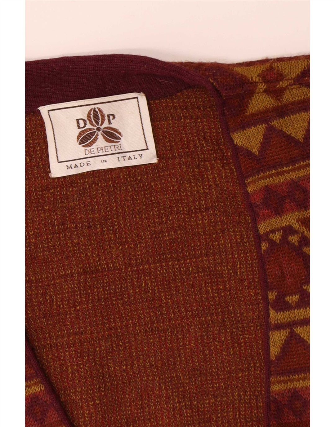 De Pietri Herre Cardigan Sweater XL Brun Geometrisk
