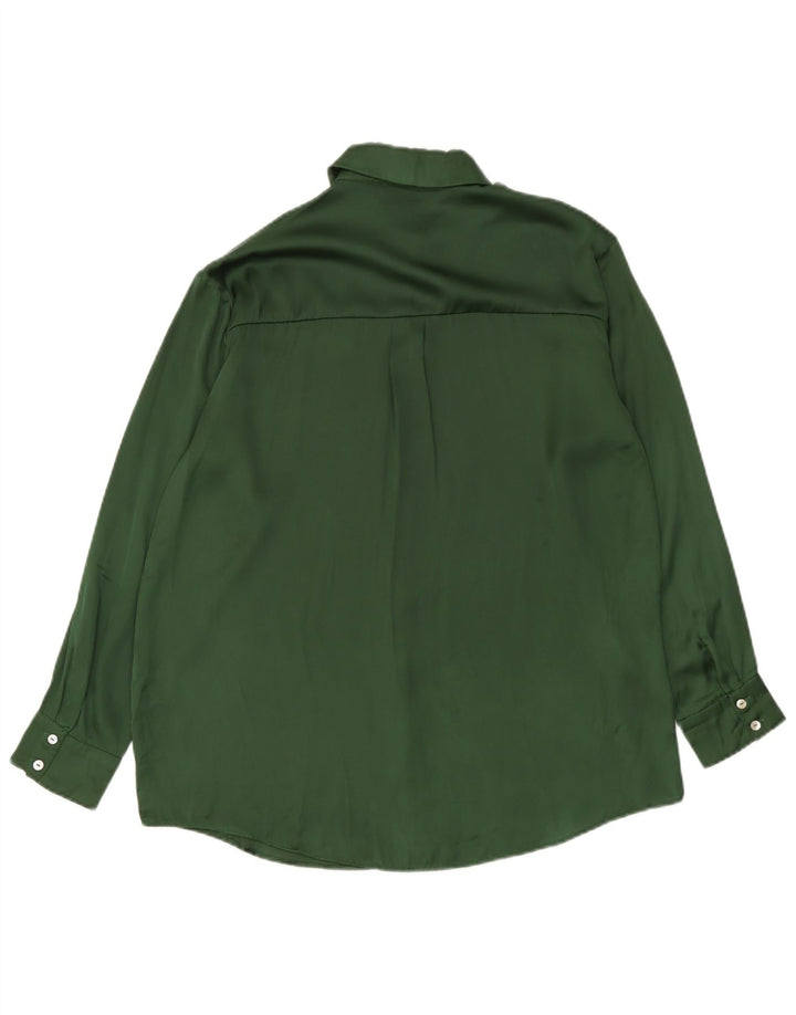 Camicia oversize da donna Zara UK 10 piccola verde poliestere