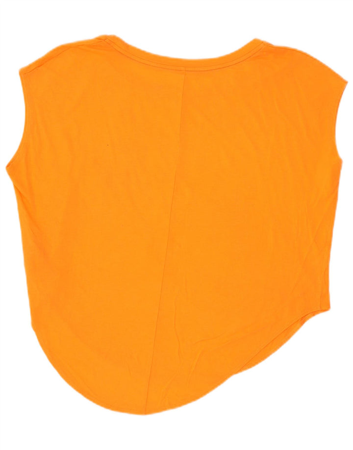 Nike Womens Graphic Vest Top UK 14 Medium Orange Cotton
