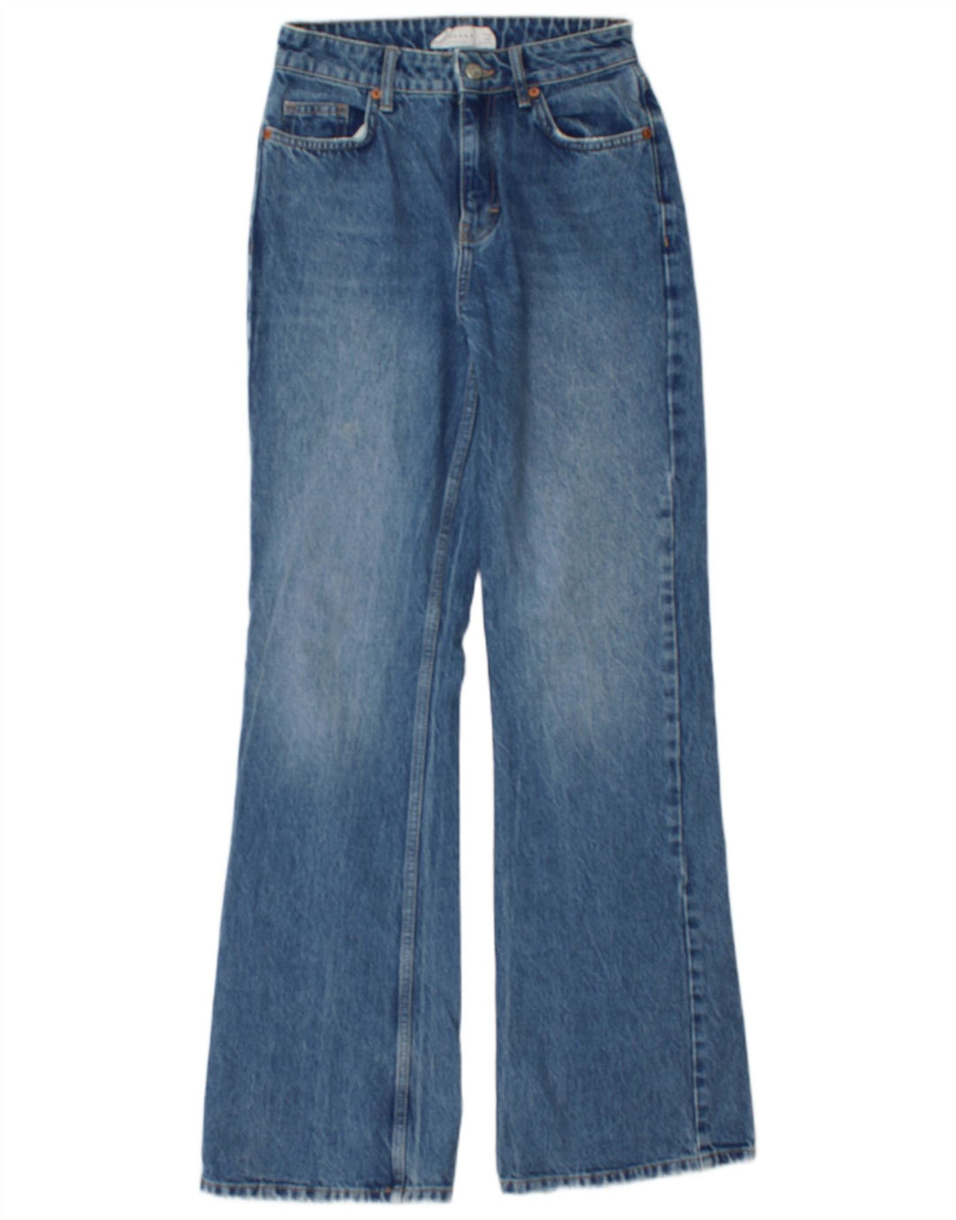 TOPSHOP Womens Bootcut Jeans W26 L32 Blue Cotton