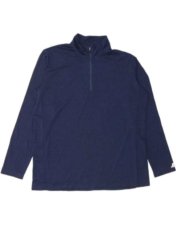 RUSSELL ATHLETIC Mens Dri-Power Pullover Tracksuit Top 2XL Navy Blue