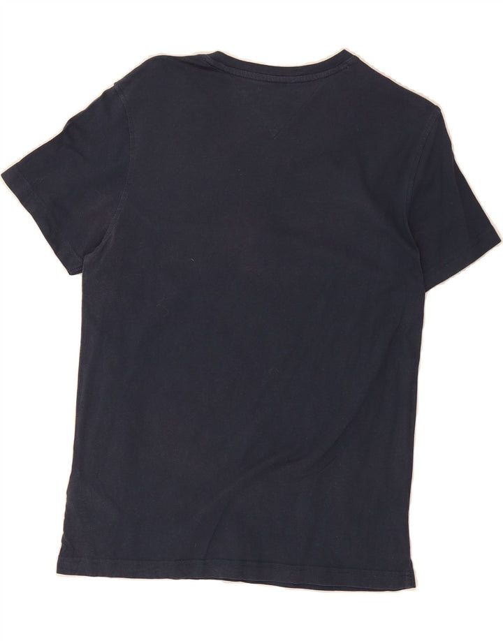 TOMMY HILFIGER Mens T-Shirt Top Medium Navy Blue Cotton Vintage Tommy Hilfiger and Second-Hand Tommy Hilfiger from Messina Hembry 