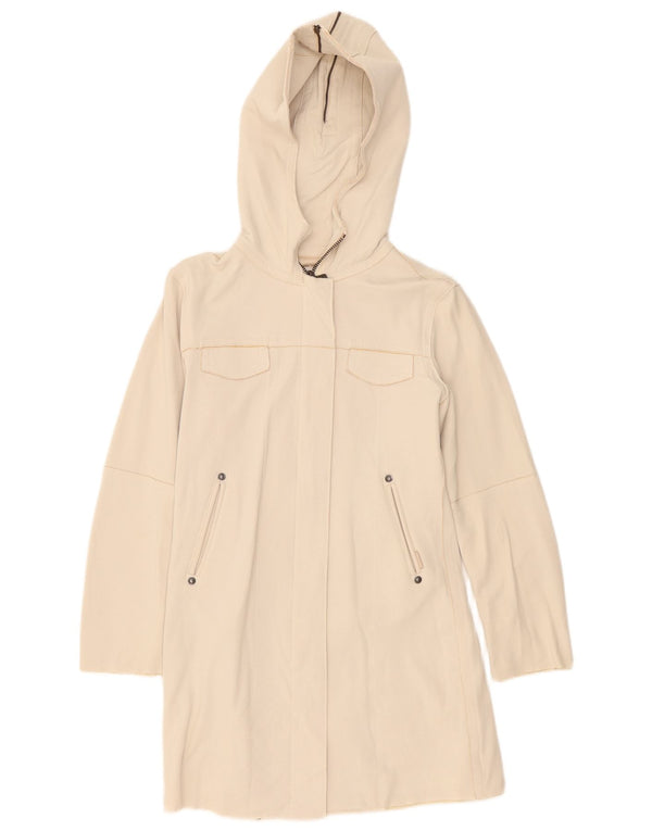 Calvin Klein Abrigo con capucha para mujer UK 6 XS Poliamida beige