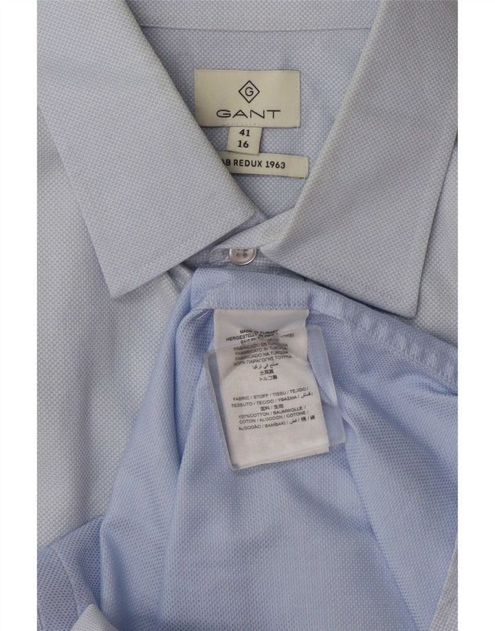 Gant Mens Shirt Size 41 16 Large Blue Cotton