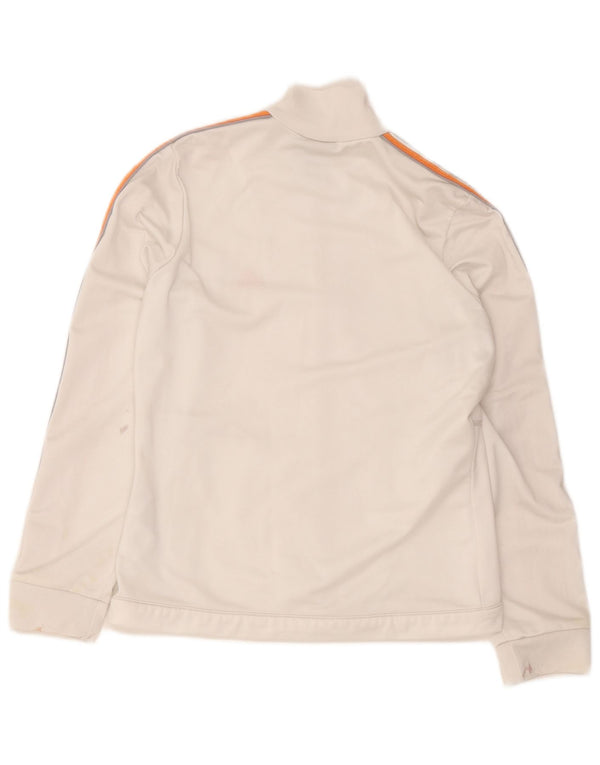 Adidas Womens Tracksuit Top Jacket UK 14 Medium White Polyester