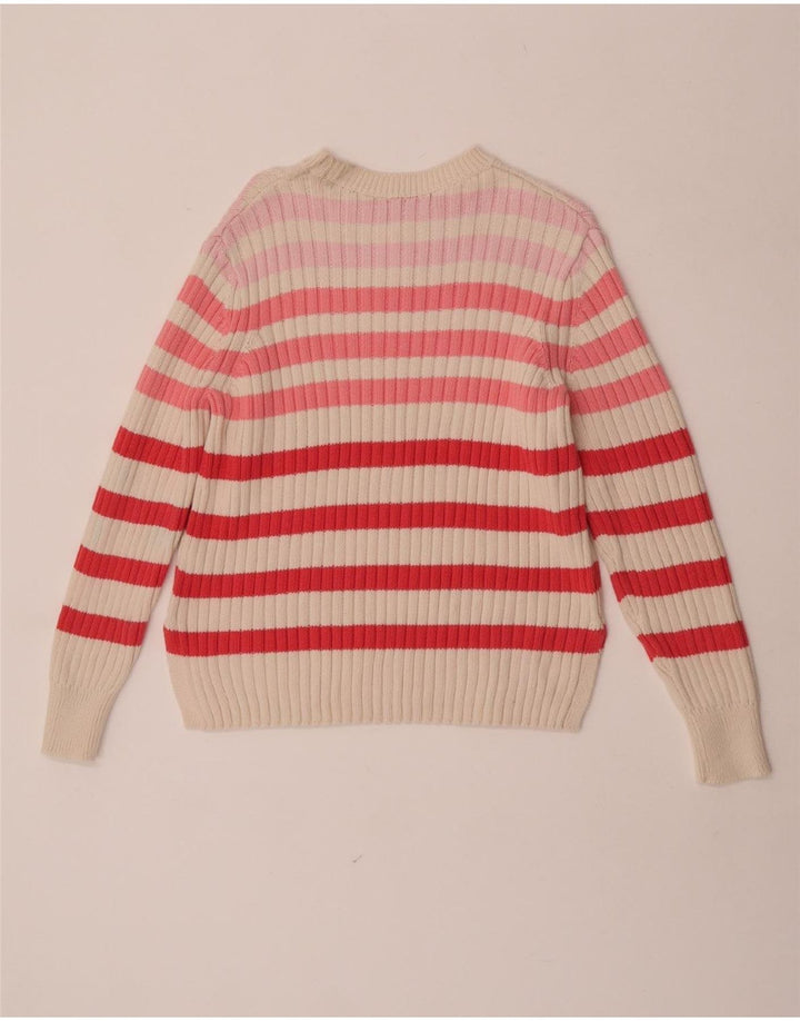 Marks & Spencer Dame Boat Neck Jumper Sweater UK 12 Medium Flerfarvet