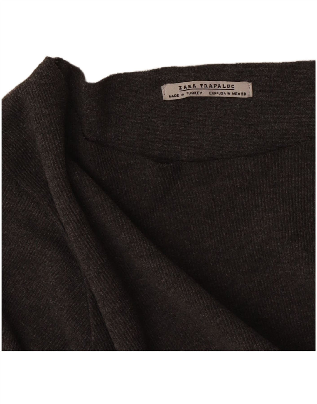 Top Zara Trafaluc da donna oversize a maniche lunghe UK 14 Grigio medio