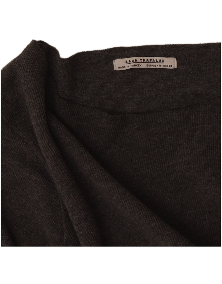 Top Zara Trafaluc da donna oversize a maniche lunghe UK 14 Grigio medio