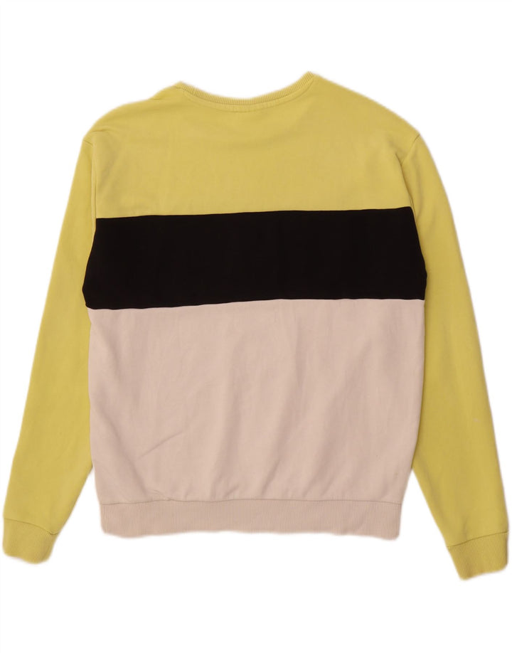 FILA Womens Sweatshirt Jumper UK 16 Large Multicoloured Colourblock