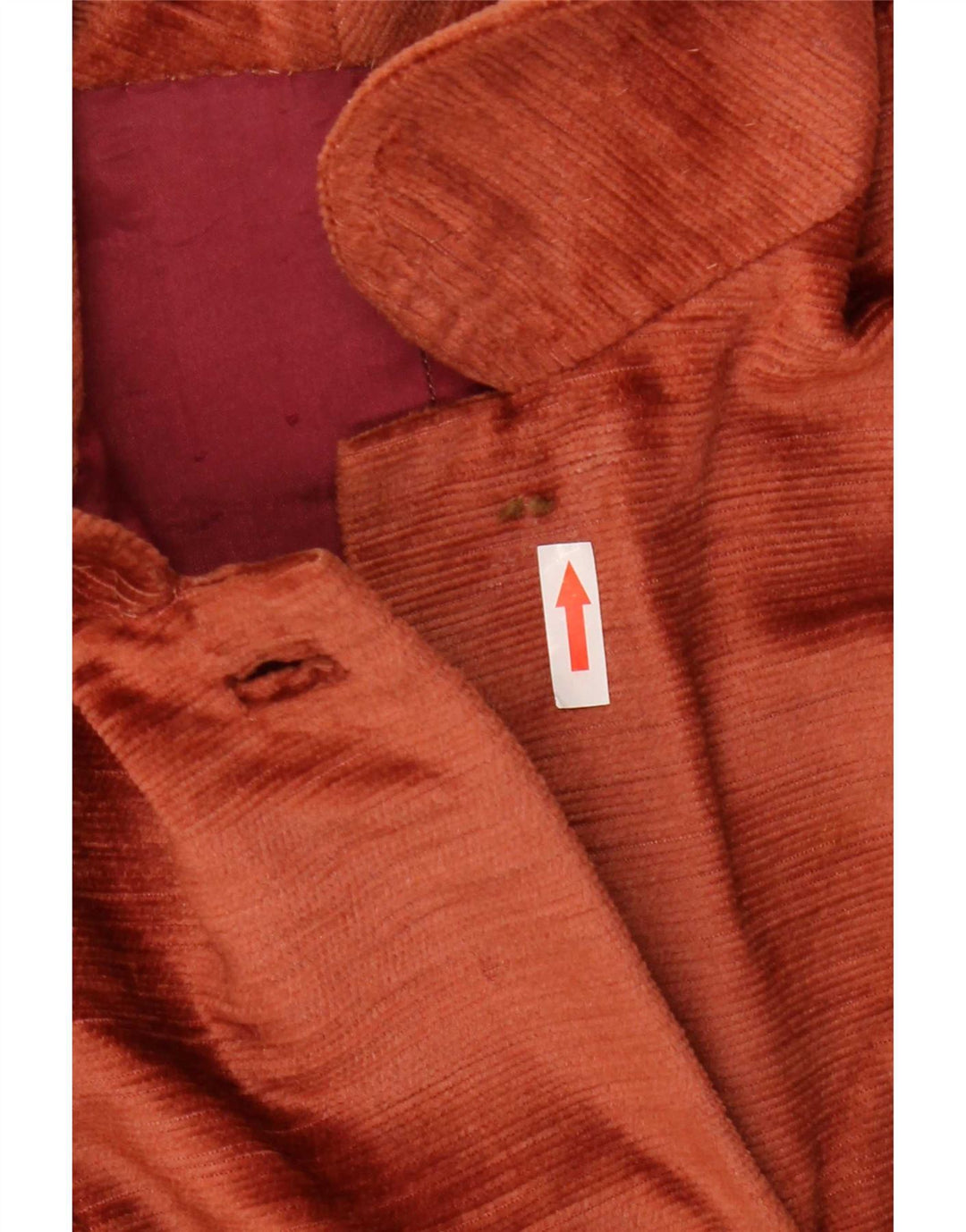 Vintage Womens Velvet Overcoat UK 10 Small Brown