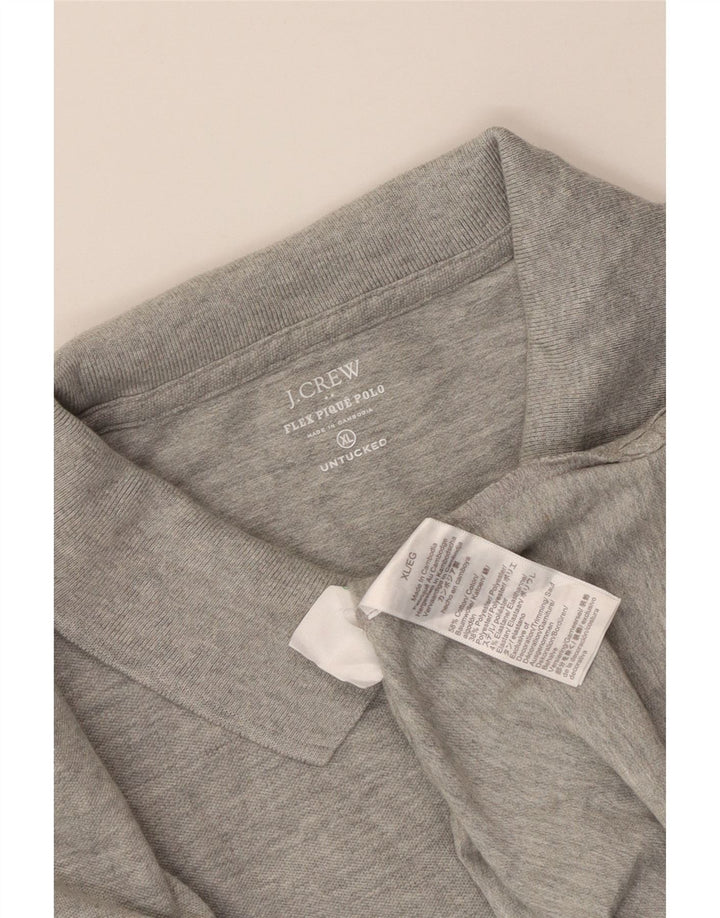 J. Crew Poloskjorte til mænd XL Grå Flecked Bomuld