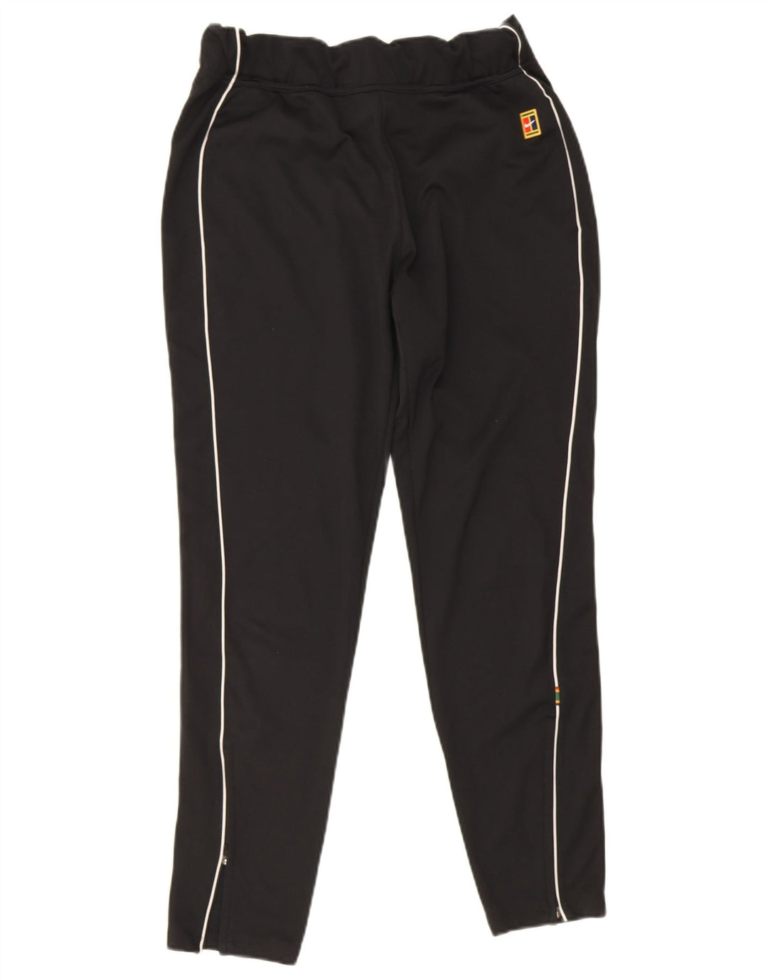 Nike Womens Dri Fit Tracksuit Trousers UK 12 Medium Black Striped