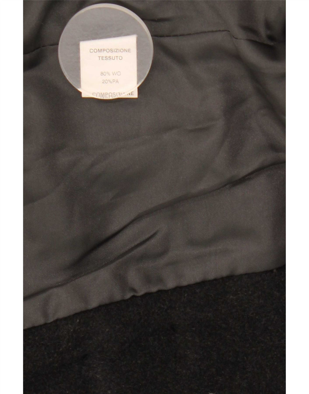 Abrigo vintage de mujer de doble botonadura IT 42 Lana gris medio