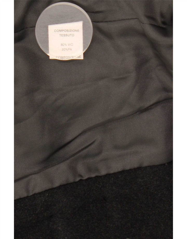 Abrigo vintage de mujer de doble botonadura IT 42 Lana gris medio