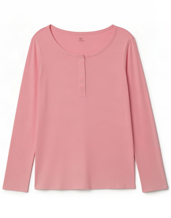 Gap Top da donna a maniche lunghe UK 14 Large Pink Cotton