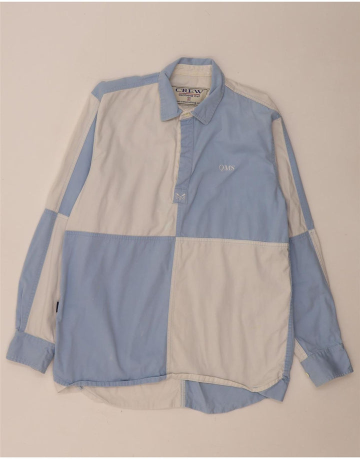 Crew Clothing Mens Graphic Pullover Shirt Small Blue Colourblock Cotton