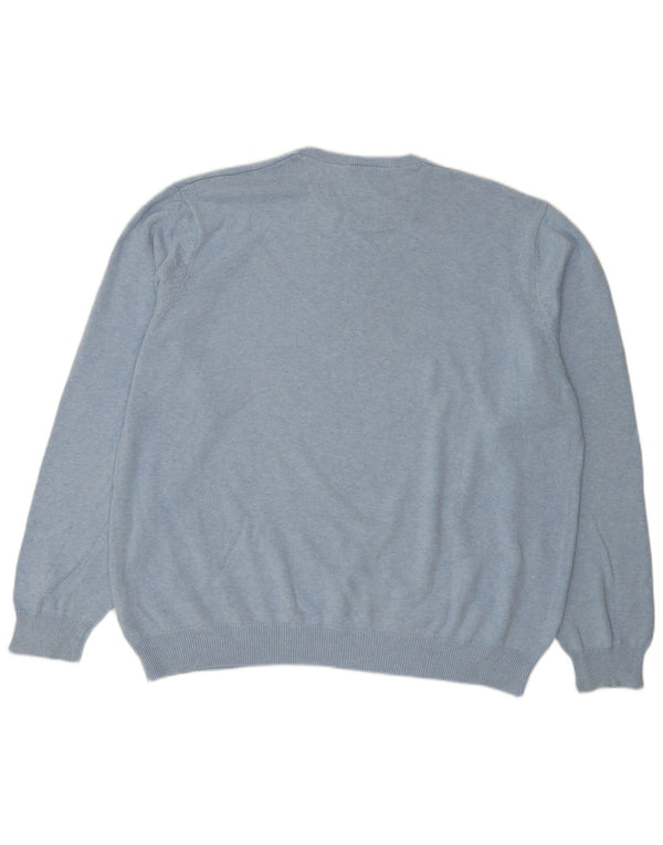 Ανδρικό πουλόβερ Marks & Spencer Regular Fit Crew Neck Jumper 3XL Μπλε βαμβακερό